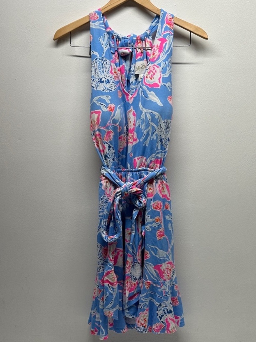 Lilly Pulitzer Camri Halter Romper Floral Multi Bahamian Rhapsody Blue Medium - Picture 3 of 6
